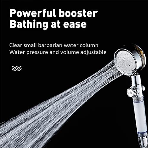 ANTOWER High Pressure Water Saving Handheld Propeller Shower head with filters Vortex shower head pause switch hydro jet shower head Easy Install Turbo Shower Head 360 Degrees Rotating