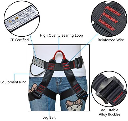 Climbing, Rock Climbing, Half Body for Rappelling Fire Rescuing Tree Climbing Gear