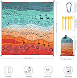 AISPARKY Beach Blanket Waterproof Sandproof, Oversized Large Beach Mat 79" X 83"/120"x108" for 1-8 Adults, Quick Drying&Compact&Lightweight, Picnic Mat Vacation Essentials for Beach Camping Travel