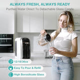 SimPure Y7T-BW-C Countertop Reverse Osmosis Water Filter, NSF/ANSI 58 Certified, 5 Stage RO Water Filtration System with Taste-Enhancing Glass Water Pitcher, Water Purifier for Home, No Installation