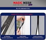 Magic Mesh Elite | Magnetic Screen Door, Heavy Duty, Magnetic Closure, Door Net, Patio Screen, Sliding Door Screen, Bug Screen for Doorways, Kid & Pet Friendly | Size 39" x 83" (Pack of 1)