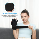 highco Compression Hand Ice Pack Glove for Arthritis Pain Relief,Adjustable Wrist Strap Ice Pack Wrap for Hand and Fingers,Cooling Ice Packs Glove for Women and Men,Tendonitis, Swelling,Black