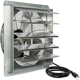 KEN BROWN 20 Inch Shutter Exhaust Fan With 1.65 Meters Power Cord Wall Mounted, High Speed 3500CFM, Vent Fan For Garages And Shops, Greenhouse,Attic Ventilation
