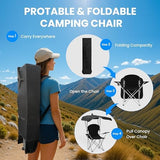 Simple Deluxe Portable Camping Chair, Lightweight Folding Chair for Camp, Outdoor Chair for Adults, Sports, Beach, Hiking, Backpacking, Garden