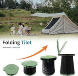 ALEVMOOM XXL Portable Toilet for Camping,880lbs Capacity,19.7" H Adjustable Portable Toilet with 7 Garbage Bags,Porta Potty for Adults,Collapsible Luggable Loo for Camping/Travel/Hiking/Car