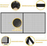 LIAMST Garage Door Screen for 2 Car Garage Door-16x7FT Reinforced Fiberglass Garage Screen, Magnetic Garage Screen Door