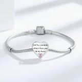 925 Sterling Silver Charms Fit Pandora Charms Bracelet I Love You to Infinity and Beyond Fit Wife Mother's Day Christmas Birthday Gift