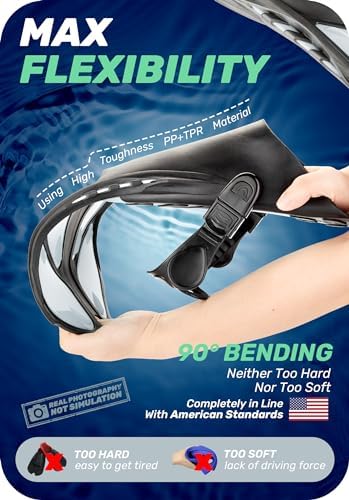 CAPAS Snorkel Fins, Swim Fins Travel Size Short Adjustable for Snorkeling Diving Adult Men Women Kids Open Heel Swimming Flippers