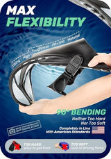 CAPAS Snorkel Fins, Swim Fins Travel Size Short Adjustable for Snorkeling Diving Adult Men Women Kids Open Heel Swimming Flippers