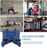 ZELUS Weighted Vest, 6lb/8lb/12lb/16lb/20lb/25lb/30lb Weight Vest with Reflective Stripe for Workout, Strength Training, Running, Fitness, Muscle Building, Weight Loss, Weightlifting