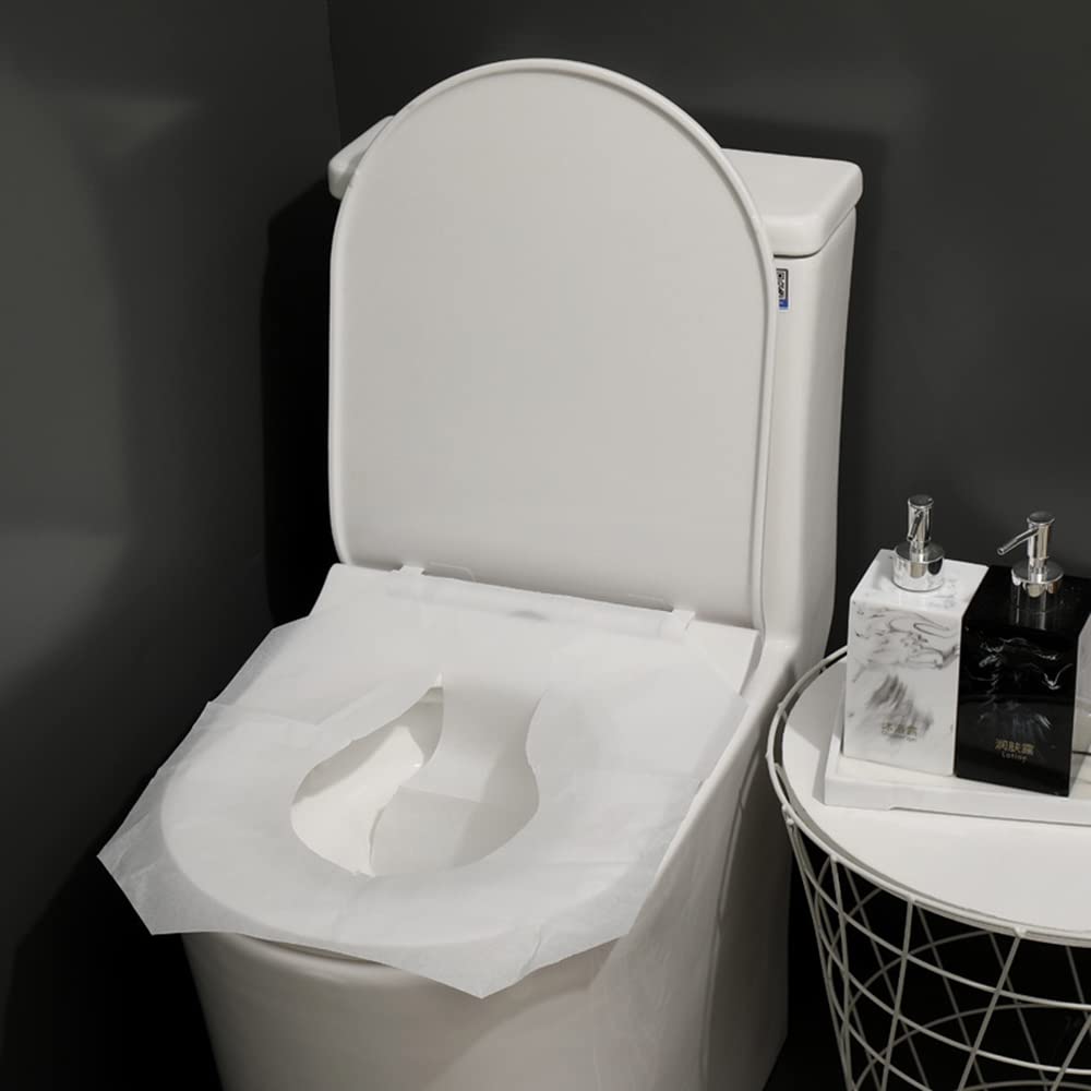 Greenour Disposable Toilet Seat Cover Flushable and Biodegradable Paper Toilet Seat Cover for Adults and Kids, Great for Hotel, Business and Commercial-4 Packs of 250