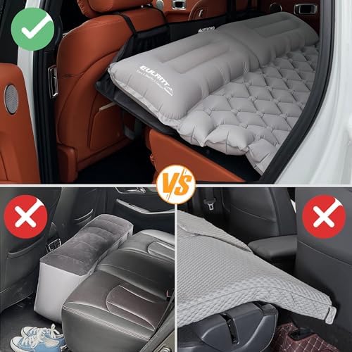 Car Rear Seat Mattress Extension Plate, Foldable Car Back Seat Extender，Portable Mattress for Sleeping, Increase Travel Trunk Space and Car Bed Camping Space for Car, SUV, Model Y/3
