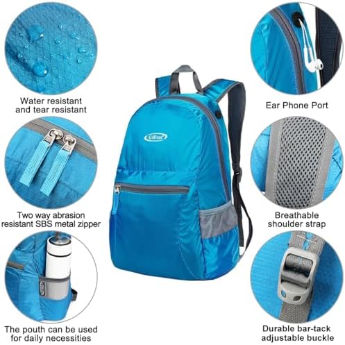 G4Free 20L Lightweight Packable Backpack Travel Hiking Daypack Foldable