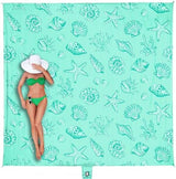 WEKAPO Beach Blanket Waterproof Sandproof Oversized, Extra Large Beach Mat Sand Free, Lightweight & Compact Sand Free Mat with 6 Stakes & 4 Corner Pockets