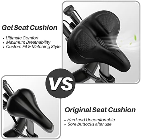 Oversized Bike Seat for Peloton Bike & Bike+, Comfort Seat Cushion Compatible with Peloton, Road or Exercise Bikes, Bicycle Wide Saddle Replacement for Men & Women, Accessories for Peloton