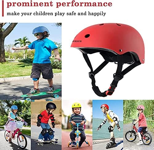 Kids Bike Helmet Ventilation & Adjustable Toddler Helmet for Ages 2-14 Kids Boys Girls Multi-Sport Helmet for Skateboard Roller Skateing Bicycle Scooter blance Bike