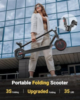 Electric Scooter for Adults, 8.5"/10" Tires, 19/22Mph, 350W/500W Motor, 21-28 Miles Range, Folding E-Scooter with Dual Suspension,APP(V1/SPRO/MAX/PRO)