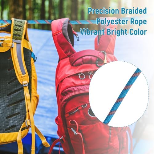 Arborist Rope Climbing Rope Arborist Rigging Rope 48 Strands Tree Rope 1/2 Inch Rope for Climbing Tree Swing Pulling Sailing