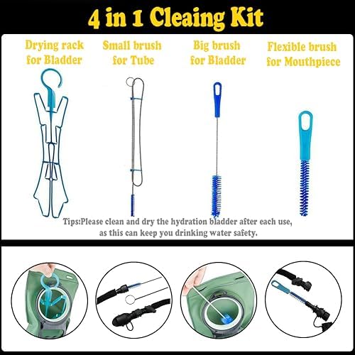 WACOOL 2L 2.5L 3L BPA Free PEVA Hydration Pack Bladder Leak-Proof Water Reservoir