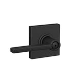 Schlage F40 LAT 622 COL Latitude Lever with Collins Trim Bed & Bath Privacy Door Lock, Matte Black