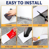 Flexible Baseboard Molding Trim 4 Inch Self-Adhesive Vinyl Wall Base Peel and Stick Cove Base Rubber Wall Baseboard Moulding Trim (40Ft, White)