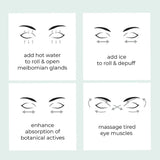 We Love Eyes - Focused Eye Roll - Tone, de-puff, & relax tired eyes. Hot compress for massaging meibomian glands. Fingertip precision.