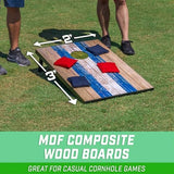 GoSports Portable Cornhole Sets, 8 Styles – Choose 4 x 2 ft or 3 x 2 ft - Boards Include 8 Bean Bags, Travel Case, and Game Rules