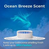 Urinal Screen Deodorizer (12 Pack) with Urinal Cakes Ocean Breeze Scent, Anti-Splash Urinal Deodorizer