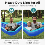 Kootek Camping Hammock 500 lbs Capacity, Portable Hammocks with Tree Straps & Attached Carry Bag, Camping Essentials Gear, Perfect for Outside Indoor Hiking Beach Backpack Travel