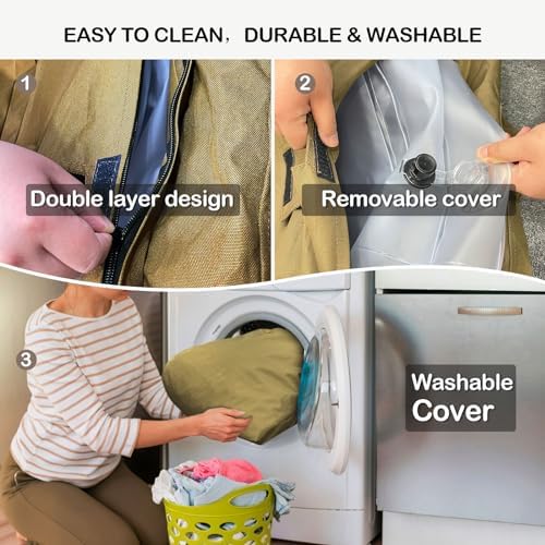 Inflatable Couch Multifunctional Durable Inflatable Sofa with Built in Pump Inflatable Furniture Portable Blow Up Couch for Camping Outdoor Travel Home Backyard