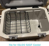 Cooler Basket for YETI Tundra 50 or 65,Inside Dry-Goods Basket Compatible with Cabela's 60QT, Igloo 52QT, Ozark Trail 52QT,Pelican Elite (45 & 70) etc,Stainless Steel Wire Cooler Rack