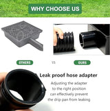 Gutter Downspout Extensions,Catch Basin Low Profile Downspout Extender | No Deep Dig Catch Basin, Flexible Pipe Extension to 5.1ft, Protect House Foundation