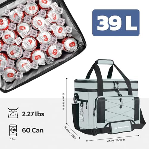 Maelstrom Soft Cooler Bag,Collapsible Soft Sided Cooler,24/30/60/75 Cans Beach Cooler,Ice Chest,Large Leakproof Camping Cooler,Portable Travel Cooler for Grocery Shopping,Camping,Road Trips