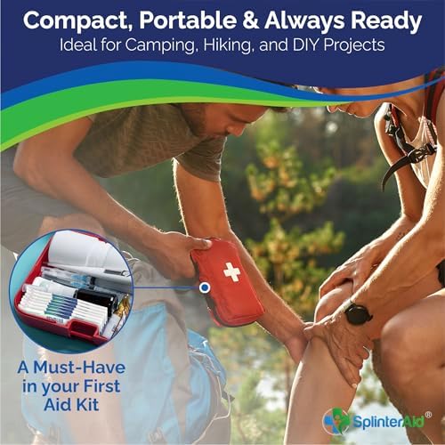 Painless Splinter Removal Kit - 3 Pack | Quick & Easy Splinter Out | Essential First Aid for Home, Travel, Camping, Hiking, Woodworking, DIY & Outdoor Adventures | No Tweezers Needed