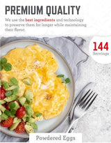 READYWISE - Powdered Eggs Bucket, 144 Servings, Emergency, MRE Food Supply, Premade, Freeze Dried Survival Food for Hiking, Adventure & Camping Essentials, Individually Packaged, 25 Year Shelf Life