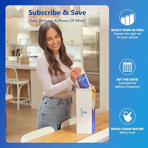 Express Water Reverse Osmosis Alkaline Water Filtration System – 10 Stage RO Water Filter with Faucet and Tank – Under Sink Water Filter with Alkaline Filter for Added Essential Minerals – 50 GPD