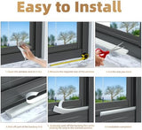 3Pcs×196" Wedge-Shape Foam Window Weather Stripping Door Seal Strip,Soundproofing Frame Insulation Tape for Exterior Front Door,Noise Cancelling Window Inserts,Door Gap Filler Light Blocker,White