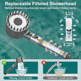 Portable Shower for Camping - 6000mAh Rechargeable Camping Shower, IPX7 Waterproof Shower Pump, Electric Filter Sprayer Head for Outdoor, Pet Bath, RV, Hiking, Travel,Beach