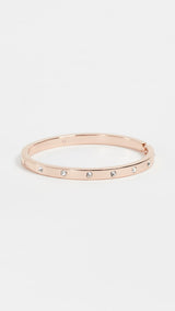 kate spade new york Set In Stone Stone Hinged Clear/Rose Gold Bangle Bracelet