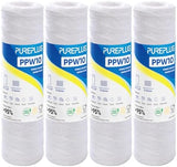 5 Micron 10"x2.5" Whole House String Wound Sediment Filter for Well Water, Replacement Cartridge for Universal 10 inch RO System, WP-5, Aqua-Pure AP110, CFS110, Culligan P5, WFPFC4002, CW-MF, 4Pack