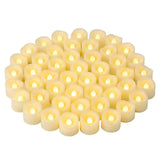 CANDLE IDEA 48 PCS LED Flameless Flickering Tea Lights Votive Candle Battery Operated/Electric Flicker LED Tealight Bulk Fake Candles for Halloween Christmas Wedding Party Decorations (Warm White)