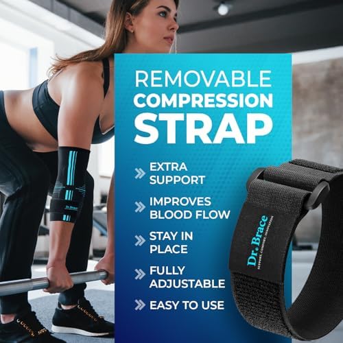 DR. BRACE® Elite Elbow Brace Support, Breathable Elbow Compression Sleeve with Gel Pad for Golfer's, Tennis Elbow & Tendonitis Treatment & Pain Relief 2024