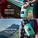 Kootek Camping Hammock 500 lbs Capacity, Portable Hammocks with Tree Straps & Attached Carry Bag, Camping Essentials Gear, Perfect for Outside Indoor Hiking Beach Backpack Travel