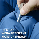 Double Sleeping Pad for Camping- Self Inflating 4"" Extra-Thick with Pillow Built-in Foot Pump Inflatable Sleeping Mat for Backpacking, Hiking, Traveling, Tent