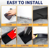 Flexible Baseboard Molding Trim 4 Inch Self-Adhesive Vinyl Wall Base Peel and Stick Cove Base Rubber Wall Baseboard Moulding Trim (20Ft, Black)