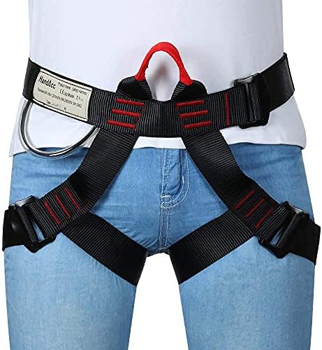 Climbing belts, Safe Seat Belts for Tree Climbing Outdoor Training Caving Rock Climbing Rappelling Equip - Half Body Guide belt for Women Man and Novice