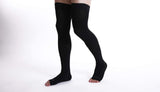 Doc Miller Thigh High Compression Socks - Open Toe, 20-30mmHg for Varicose Veins, Calf, Leg & Ankle Support, Pregnancy & Maternity Stockings, Small to Plus Size