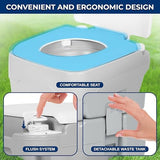 SereneLife 5.2 Gallon Portable Camping Toilet with Carry Bag For Adults, Leak Proof Porta Potty with Detachable Waste Tank and Level Indicator, Suitable for Camping, Hiking, and Boating
