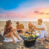 Portable Beach Table Aluminum Ultralight Adjustable Folding Camping Table with Storage Bag, Beach Tables for Sand Foldable, Camping Tables That Fold Up Lightweight…