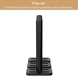 8pcs Wall Shelf Brackets Heavy Duty Floating Shelf Bracket Hidden,Invisible Black Shelving Brackets Decorative Floating Shelf Hardware Heavy Duty,Metal Shelf Support Bracket(8"-8pcs)